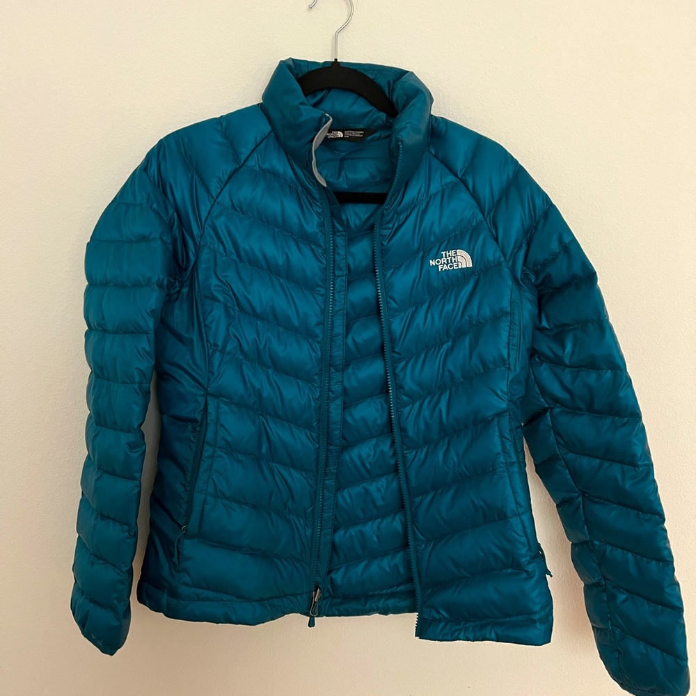 Blue Northface puffer jacket